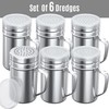 CUSINIUM 14oz Large Stainless Steel Salt Pepper Dredge Shakers -