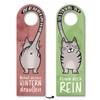 “Komm doch rein” or “Behalt deinen Hintern draußen” Door Hanger