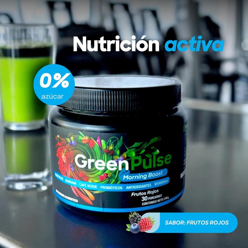 GreenPulse Performance Morning Boost | Jugo Verde con Guaraná y