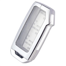 SK CUSTOM Silver zinc Alloy Smart Key Case Cover Compatible with 2022 Kia EV6 2020 2021 Kia Sorento etc (3 OR 5 Buttons ON Front Surface ONLY) Keyless Car Remote Accessory