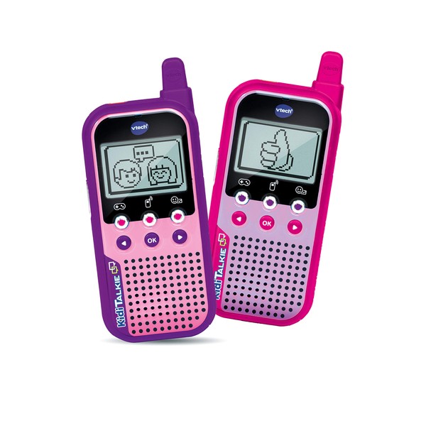 Vtech Kidi Talkie Pink - Walkie Talkie for Children with Display and Games Electronic Learning Toy - French Version