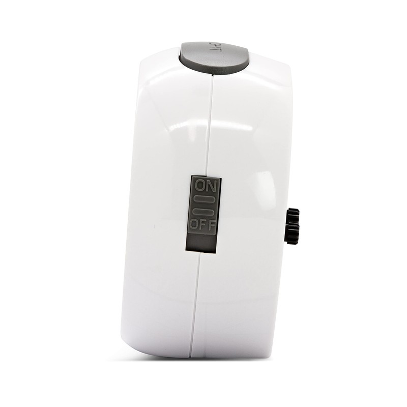Acctim Grace Non-Ticking Sweep Analogue Bedroom Alarm Clock White