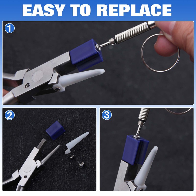 LEONTOOL Nylon Concave Eyeglass Pliers, Stainless Steel Spectacle Frame Adjusting