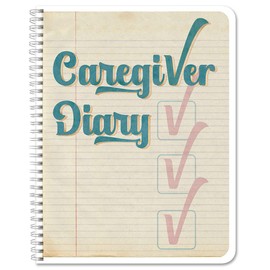 BookFactory Caregiver Daily Log Book Caretaker Daily Task Log for Assisted Living Patients, Long Term Care Diary - Old Cover, Wire-O, 100 Pages, 8.5'' x 11'' (Made in USA)