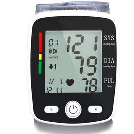 Esfigmomanómetro de carga USB, monitor de presión arterial de muñeca con función de transmisión de voz, medición digital multifunción, presión arterial, frecuencia cardíaca, detección de pulso
