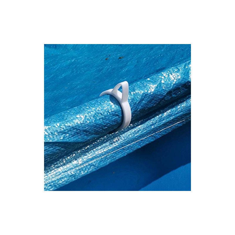 Pool cover clip for 44mm rail (e.g. INTEX), time saver,