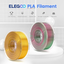 ELEGOO PLA Filament 1.75mm Galaxy Purple 1KG, Shiny 3D Printer Filament Dimensional Accuracy +/- 0.02mm, 1kg Spool(2.2lbs) 3D Printing Filament for Most FDM 3D Printers