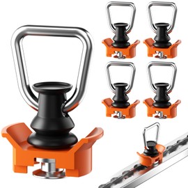 Single End Fitting for Airline Rails, Pack of 4, Airline Rail Fitting Accessories, End Fitting Lashing Rail, Ideal Accessory for Safe Lashing and Transport, 1000 kg / dan