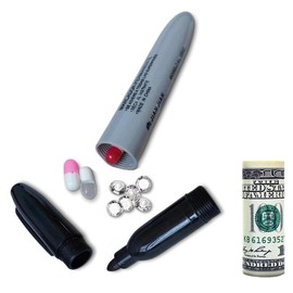 Fake Pen Diversion Safe - Hidden Secret Compartment Decoy Pen Safe to Hide Money Jewelry Small Container To Keep Valuables Safe In Plain Sight Storage Hiding Containers Safes Marker Hider Pens - color: Black, size: Pen - 1 Pack