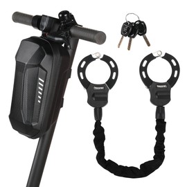 TOKCKYBL Heavy Duty Electric Scooter Lock with Scooter Bag - 6mm Anti-Theft Chain Lock, 94cm Weatherproof Security for E-Scooters, E-Bikes, Motorcycles