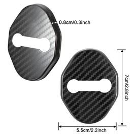 TOMALL 4pcs Car Door Lock Latches Cover Protector Compatible with Mazda 3 6 Miata CX-3 CX-5 CX-9 CX-30 MX-5 Atenza Accessories Stainless Steel Car Door Lock Sports Style Decorations (Carbon Fiber)