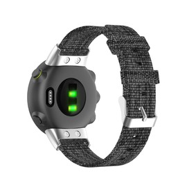 Yikamosi Compatible with Garmin Forerunner 45 Strap, Quick Release Premium Nylon Stainless Metal Clasp, Replacement Bands for Garmin Forerunner 45/Garmin Forerunner 45S/Garmin Swim 2, Grey