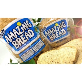 Jim's Amazing Bread - / Sliced Whole Wheat Bread 2lb / Gluten Inactive Whole Cell Wheat / 5 Grams of Fiber/ 6 All-Natural Ingredients/Healthy and Delicious – (6 Loaves)
