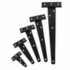 Black T-Shaped Gate Door Hinge – Heavy-Duty Triangle Strap Hinge