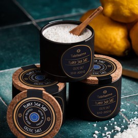 Flaky Sea Salt - Celtic Sea - 100g Eco-Friendly Container with Cork Lid - Natural & Gourmet Seasoning