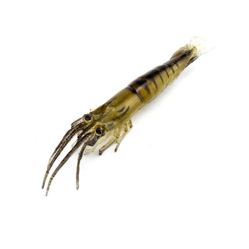 KTGCOZS Pack of 10 2.75" Shrimp Lures Soft Plastic Bait