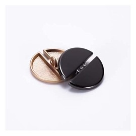 5 botones redondos de metal de diamante para traje de ropa, manualidades, manualidades, decoración, hebilla (negro, 25 mm)