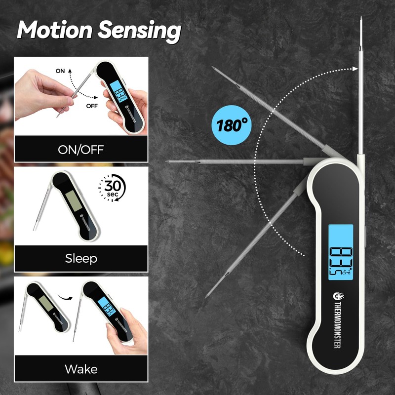 0.5 Sec Instant Read Meat Thermometer Digital with ±0.5℉ Precision,