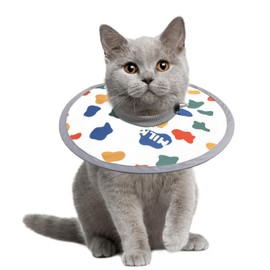 LOS ANDES Adjustable Cat Recovery & Protective Collar - Alternative to Traditional Neck Cones, Prevent Licking Wounds After Surgery, Lightweight Design for Kittens & Puppies