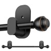 KAMANINA Curtain Rods No Drilling for Windows 32 to 86