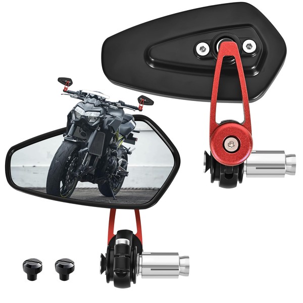 Motorcycle Mirrors for Handlebars, 7/8" Bar End Mirrors Include Mirror