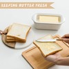 FE Butter Dish, 10 oz Ceramic Butter Keeper with Water