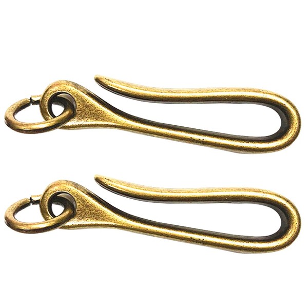 SEIWEI 2PCS Alloy Fish Hook Key Chain 50mm/1.97in U-Shaped Wallet