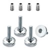 POWERTEC 71189 - Niveladores de muebles de 3/8"-16 con insertos