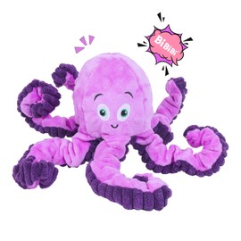 Dog Toys Squeaky, Interactive Plush Stuffed Octopus Tug of War Toy, Puppy Teething Pet Toy for Small Medium Large Dogs to Keep Them Busy