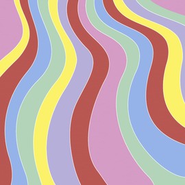 20 Napkins Colourful Waves Pattern Rainbow Table Decoration 33 x 33 cm