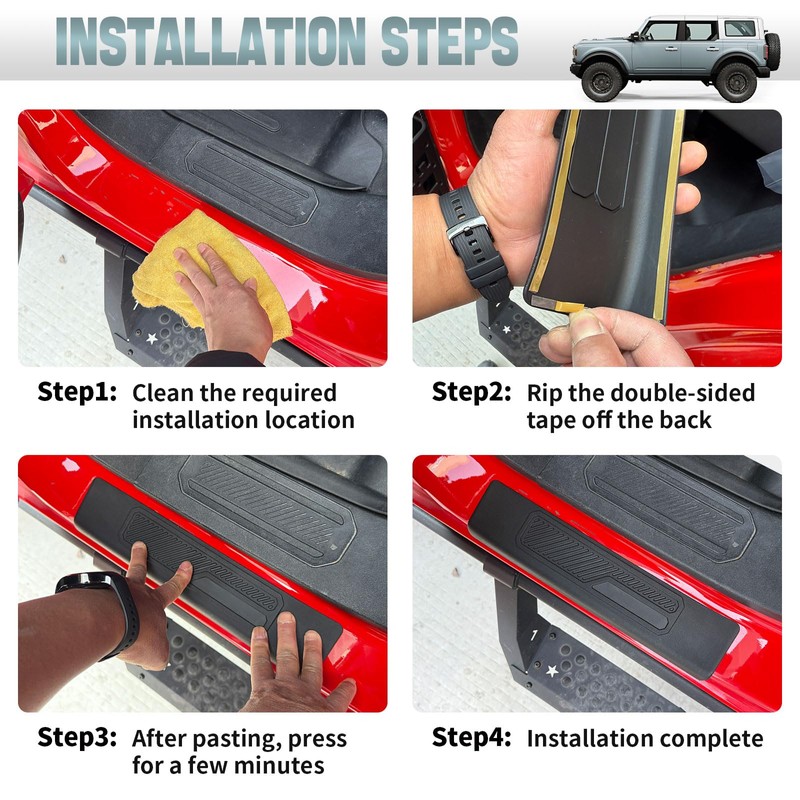 JONGCOVER Door Sill Guards Compatible with Bronco 2021 2022 2023