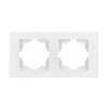 Gunsan Moderna 2-Way Frame for 2 Sockets Switch Dimmer White