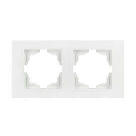 Gunsan Moderna 2-Way Frame for 2 Sockets Switch Dimmer White