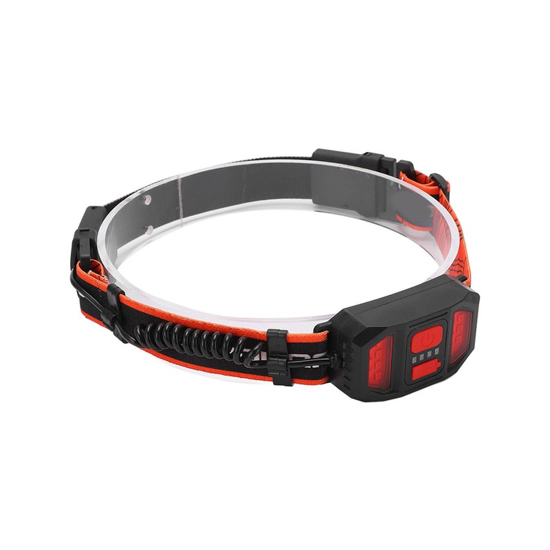 USB Rechargeable LED Headlamp Waterproof Outdoor Red Light Warning Head