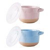 AmorArc 24 Ounces Soup Bowls with Large Handles and Lids,