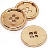 10pcs 18mm/0.7'' Gold Metal Flat Button ，with 2mm Sewing Holes,Round