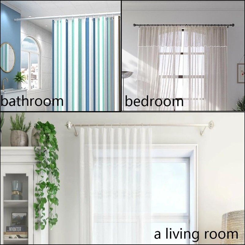 Shower Curtain Rings, 24 Pcs Plastic Shower Curtain Rings, Shower