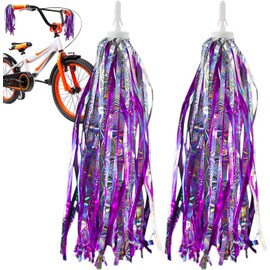 Bicycle Streamers Tassels, 2Pcs Bicycle Handlebar Streamers Ribbons Tassel, Bike Handlebar Streamers Ribbon Sparkle Tassel for Bicycles and Scooters