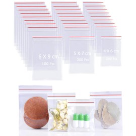 500 Pack Mini Ziplock Bags, 3 Different Size Small Poly Zipper Bags,Clear Reusable Ziplock Bags Storage for Bead,Jewelry,Candy (4x6cm +5x7cm+6x9cm)
