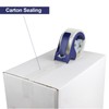 BOMEI PACK Packing Tape with Blue Dispenser Clear Packaging Tape