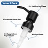 2 Pack Black 304 Stainless Steel Soap Dispenser Pump Replacement