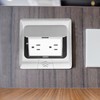 Concealed Recessed Socket Aluminum Alloy PC Desktop Outlet for Residences