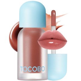 TOCOBO Juicy Berry Plumping Lip Oil 04 Bitter Brown – Korean Vegan Hydrating Lip Oil with Plant Oils for High Shine Gloss - Non Sticky Formula for All Skin Tones, 0.12 fl.oz