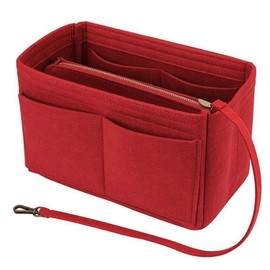 Felt Bag Purse Organizer Insert For Speedy 30,35 and Neverfull MM, M, Large - Multi-Pocket Purse Insert with Detachable Zipper Pouch