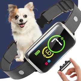 Bark Collar, Dog Bark Collar for Small Medium Mini Dogs, Safe No Shock Barking Collar, Automatic Anti Barking Collar with 4 Adjustable Modes Beep Vibration & 7 Sensitivities IP67 Waterproof Silver120