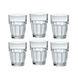 Bormioli Rocco Rock Bar 2.25 oz. Shot Stackable Tempered Beverage Glasses for Cold Drinks, Water, and Cocktails, Set of 6, Clear