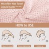2 PCS Microfiber Hair Towel, Wraps for Women Wet Hair,