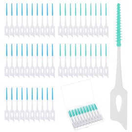 160 Pieces Dual Purpose Toothpick, Dual-Use Interdental Brushes Soft Silicone Disposable Dental Picks, Premium Dental Floss Picks 360° Bendable Braces Brush Brushes for Effective Teeth Cleaning