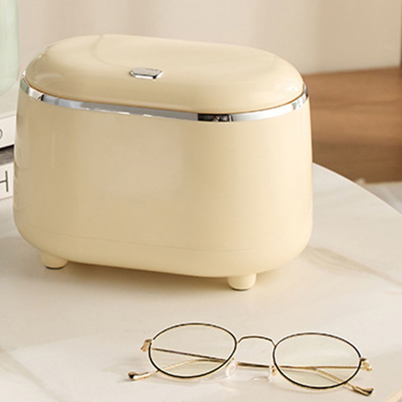 Desktop Trash Can with Lid Small Detachable Countertop Garbage Can