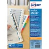 Avery 01814061 A4 IndexMaker Unpunched Dividers with Printable Tabs, 5